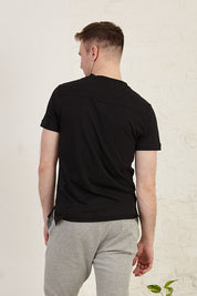 Henley Regular Fit Organic Cotton Jersey T-Shirt