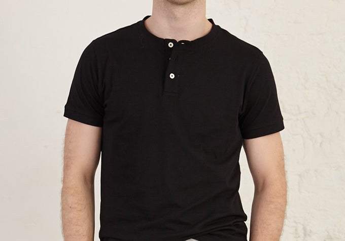 Henley Regular Fit Organic Cotton Jersey T-Shirt