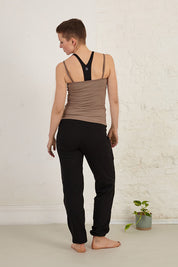 Pleated Pocket Detail Full Length Organic Cotton French Terry Joggers
