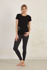 Rose Print Slim Fit Organic Cotton Jersey T-Shirt