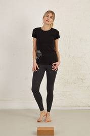 Rose Print Slim Fit Organic Cotton Jersey T-Shirt