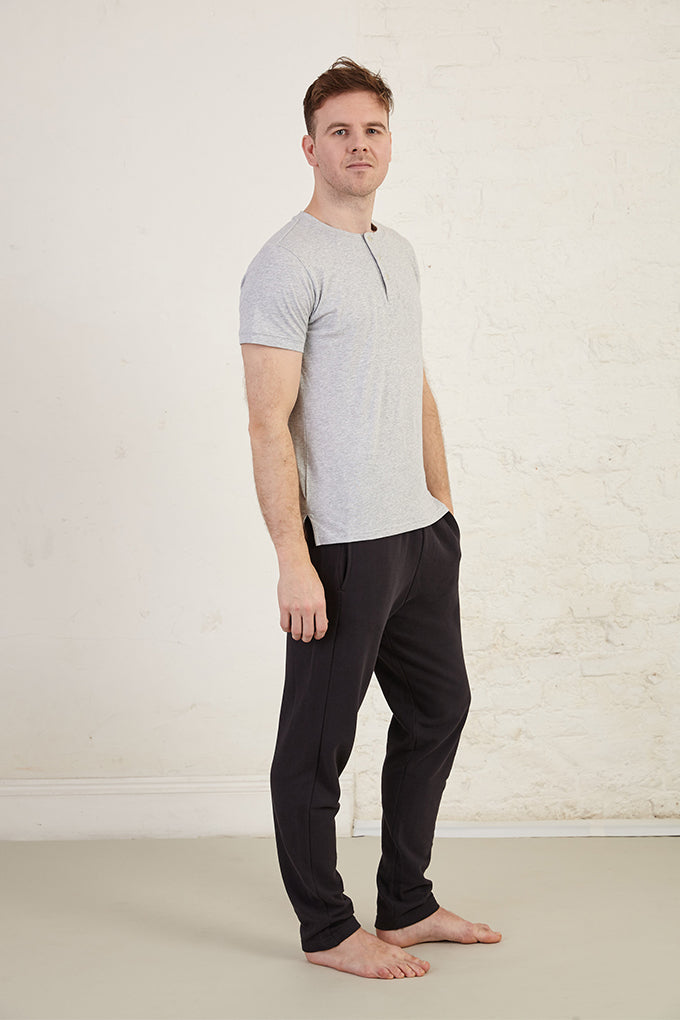 Tapered Leg Full Length Organic Cotton French Terry Joggers