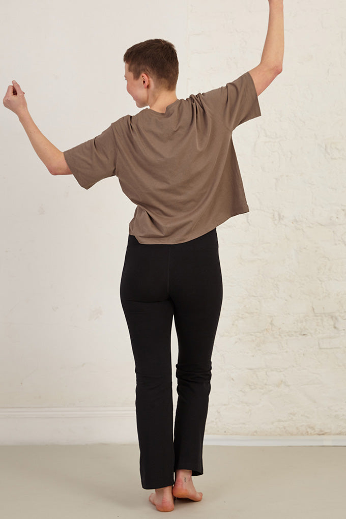 Full Length Organic Cotton Spandex Jersey Yoga Pants