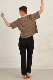 Full Length Organic Cotton Spandex Jersey Yoga Pants