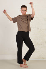 Full Length Organic Cotton Spandex Jersey Yoga Pants