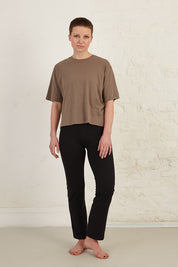 Full Length Organic Cotton Spandex Jersey Yoga Pants