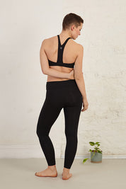 3/4 Length Slim Fit Organic Cotton Spandex Jersey Yoga Tights