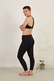 3/4 Length Slim Fit Organic Cotton Spandex Jersey Yoga Tights