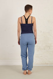 Pleated Pocket Detail Full Length Organic Cotton French Terry Joggers