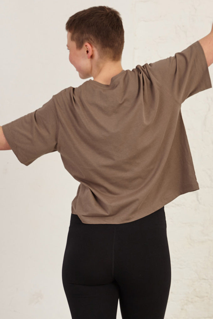 Boxy Slightly Cropped Organic Cotton Jersey T-Shirt