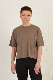 Boxy Slightly Cropped Organic Cotton Jersey T-Shirt