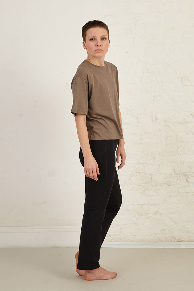 Boxy Slightly Cropped Organic Cotton Jersey T-Shirt
