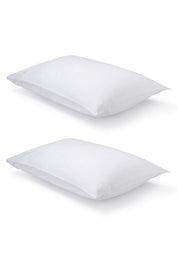 Pair of White Classic Organic Cotton Sateen Weave Pillowcases