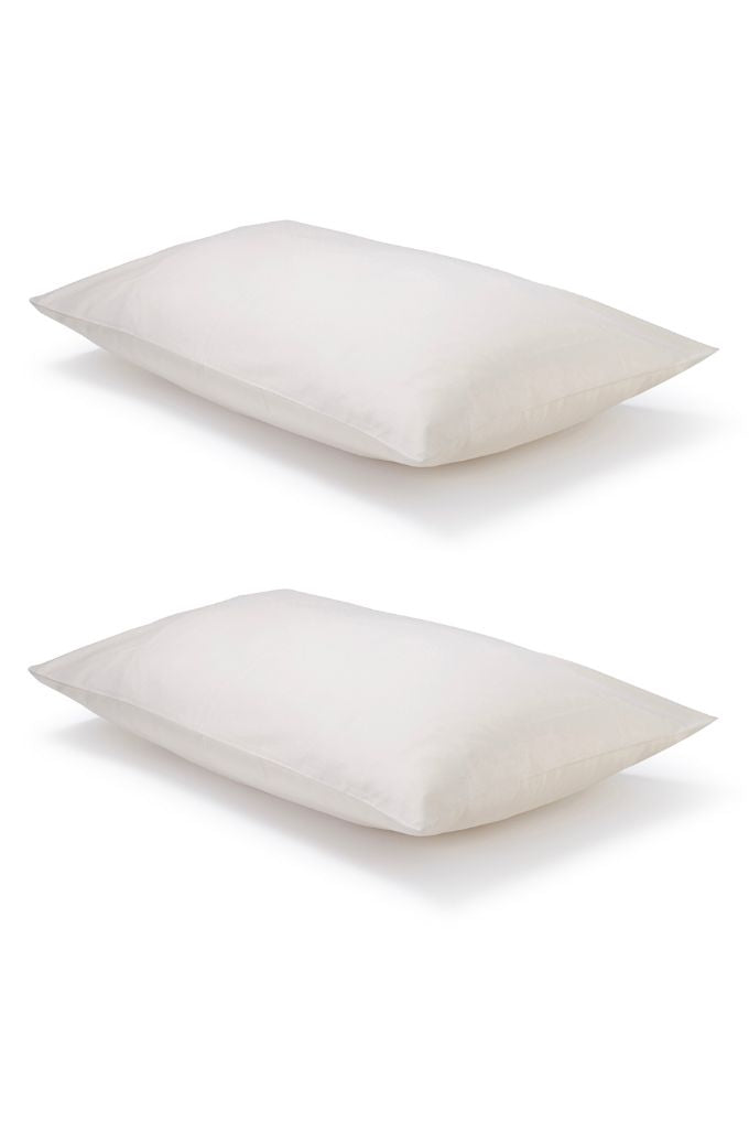Pair of Natural Classic Organic Cotton Sateen Weave Pillowcases
