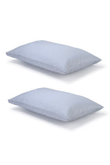Pair of Serene Blue Classic Organic Cotton Sateen Weave Pillowcases