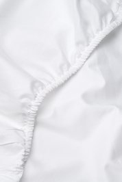 White Classic Organic Cotton Sateen Weave Fitted Sheet