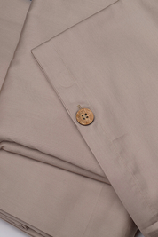 Warm Taupe Classic Organic Cotton Sateen Weave Bedding Set