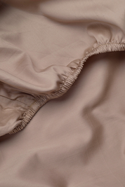 Warm Taupe Classic Organic Cotton Sateen Weave Bedding Set