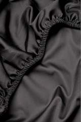 Dark Slate Classic Organic Cotton Sateen Weave Fitted Sheet