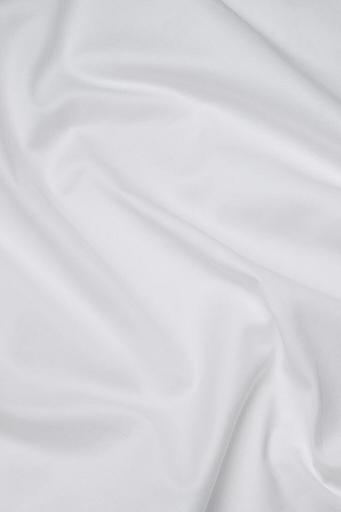 White Classic Organic Cotton Sateen Weave Flat Sheet