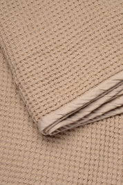 Dune Organic Cotton Waffle Weave Blanket