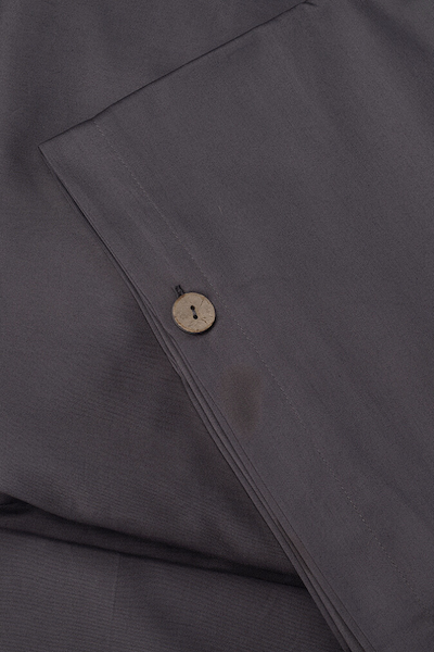 Dark Slate Classic Organic Cotton Sateen Weave Bedding Set