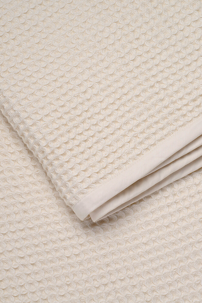 Natural Organic Cotton Waffle Weave Blanket