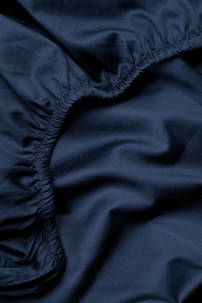 Navy Classic Organic Cotton Sateen Weave Bedding Set