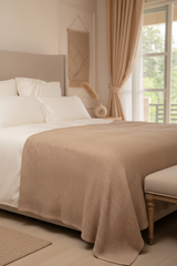 Dune Organic Cotton Waffle Weave Blanket
