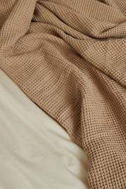 Dune Organic Cotton Waffle Weave Blanket