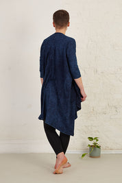Relaxed Organic Cotton Jersey  Waterfall Front long Shrug