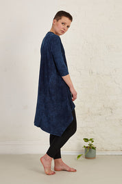 Relaxed Organic Cotton Jersey  Waterfall Front long Shrug