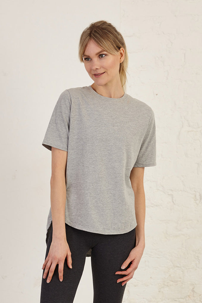 Layering High Low Organic Cotton Jersey T-Shirt