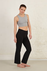 Organic Cotton Longline Bra — Light Grey Melange