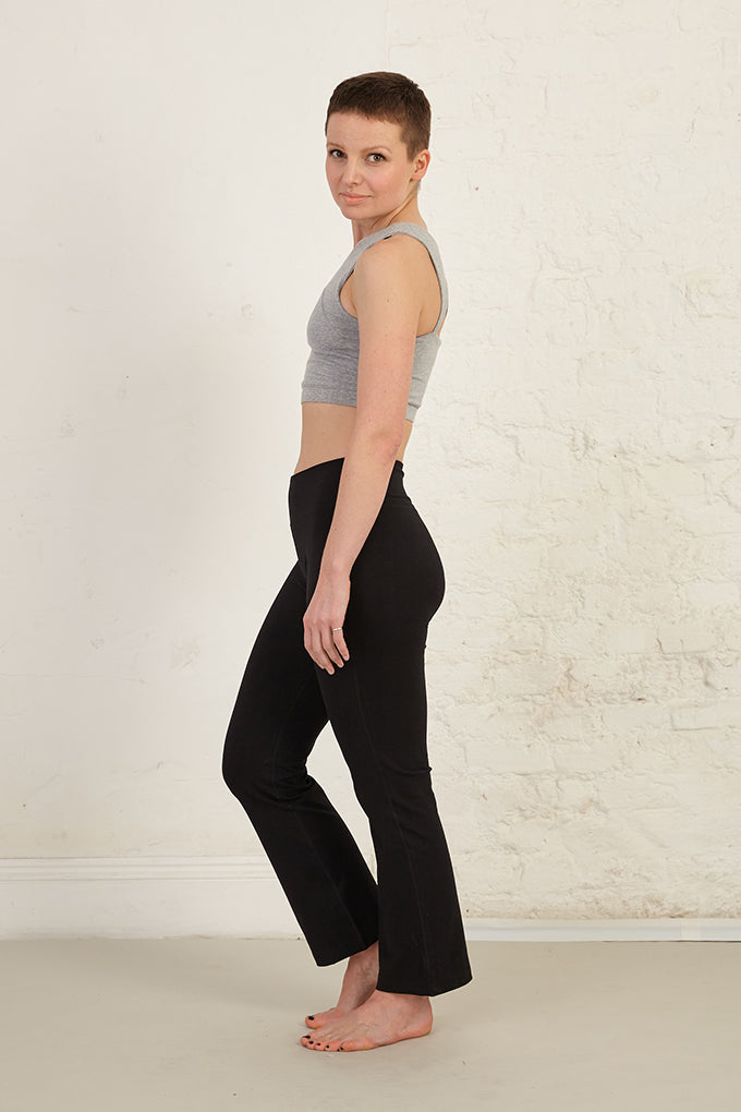 Cut-Out Detail Longline Organic Cotton Spandex Jersey Bra