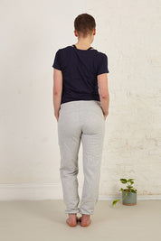 Pleated Pocket Detail Full Length Organic Cotton French Terry Joggers
