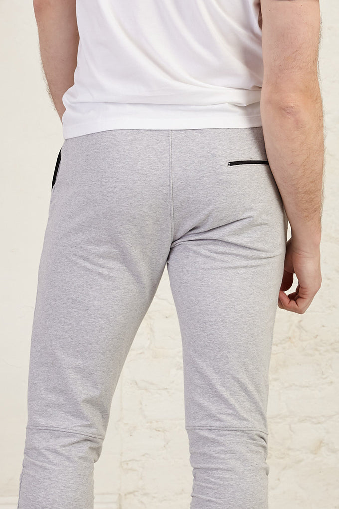 Unisex Rouched Ankle Full Length Organic Cotton Jersey Joggers