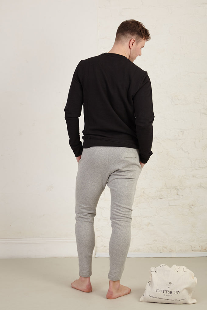 Tapered Leg Full Length Organic Cotton Fleece Joggers