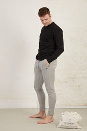 Tapered Leg Full Length Organic Cotton Fleece Joggers
