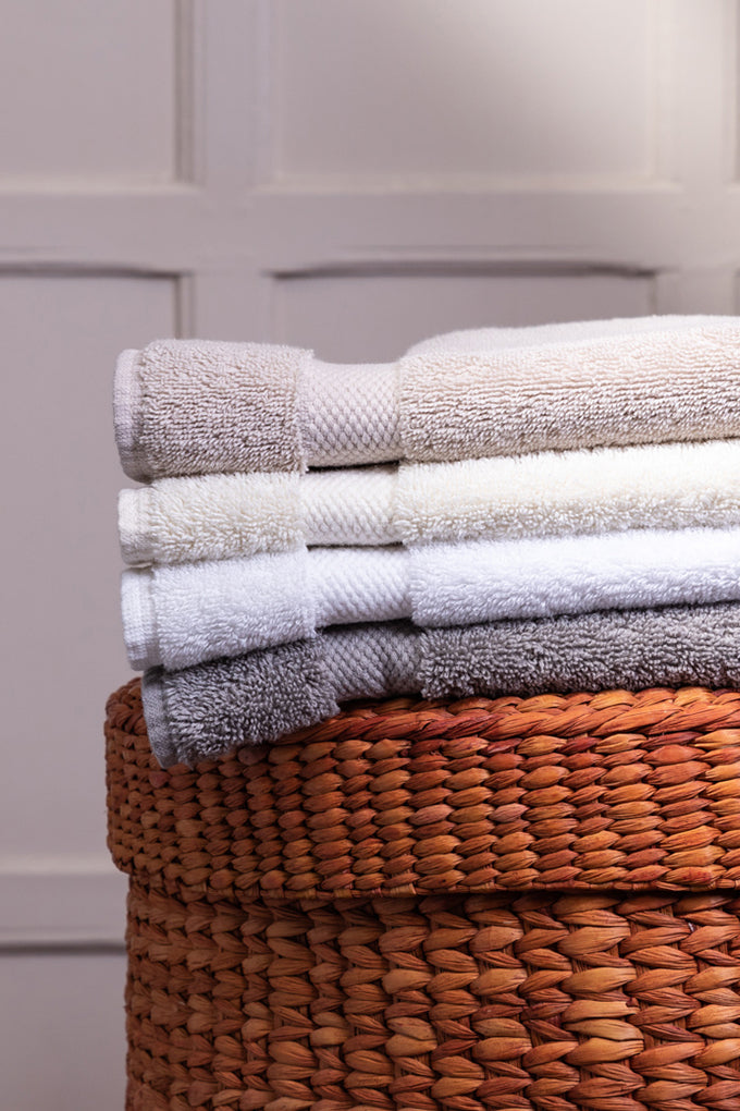 2 Pack Mineral Grey Luxury Organic Cotton Hand Towel