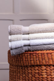 2 Pack Mineral Grey Luxury Organic Cotton Hand Towel