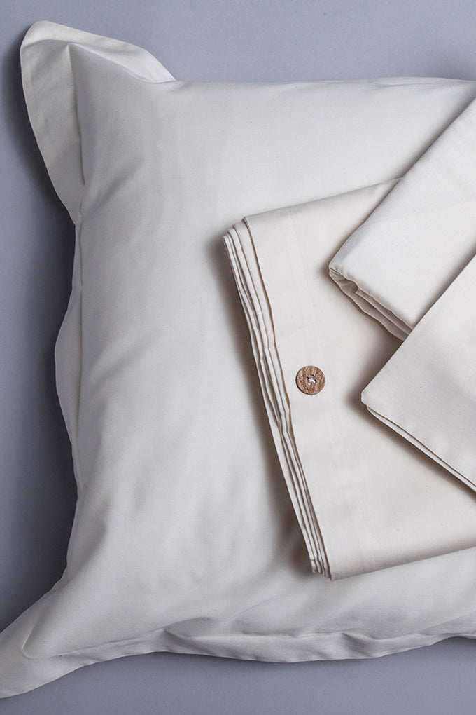Natural Classic Organic Cotton Sateen Weave Bedding Set