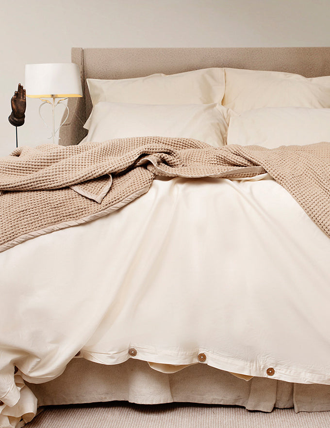 Natural Classic Organic Cotton Sateen Weave Duvet Cover