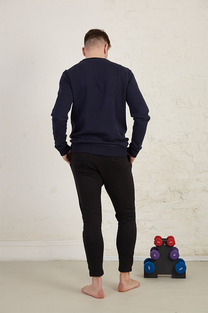 Essential Crew Neck Regular Fit Organic Cotton Interlock Sweatshirt