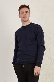 Essential Crew Neck Regular Fit Organic Cotton Interlock Sweatshirt
