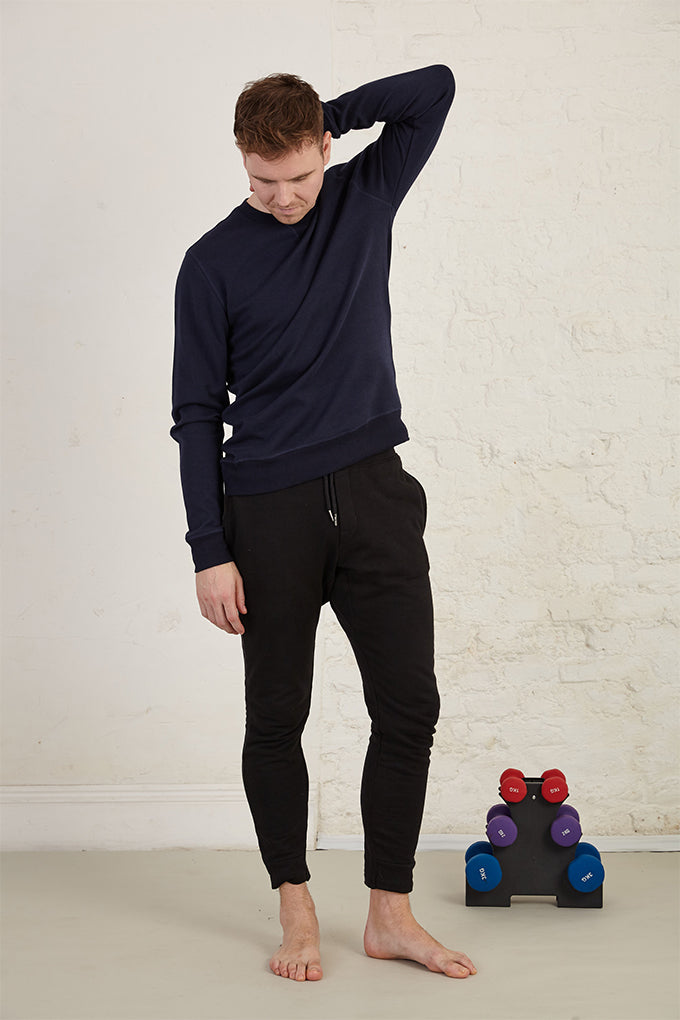 Essential Crew Neck Regular Fit Organic Cotton Interlock Sweatshirt