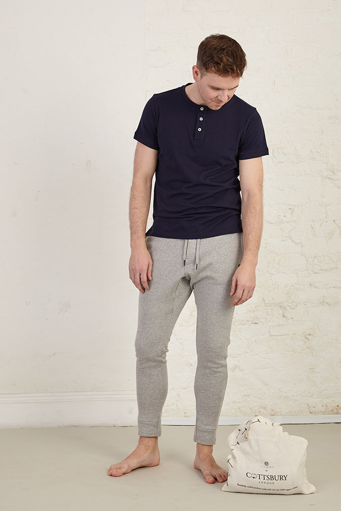Henley Regular Fit Organic Cotton Jersey T-Shirt