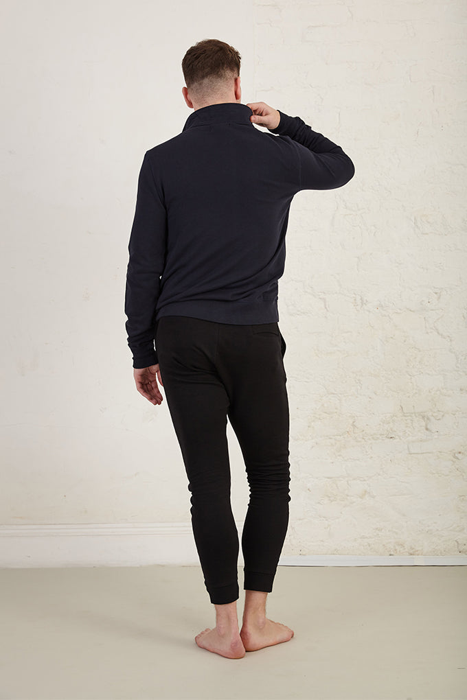 Zip Front Slim Fit Organic Cotton Interlock Jacket