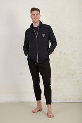 Zip Front Slim Fit Organic Cotton Interlock Jacket