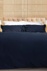 Navy Classic Organic Cotton Sateen Weave Bedding Set